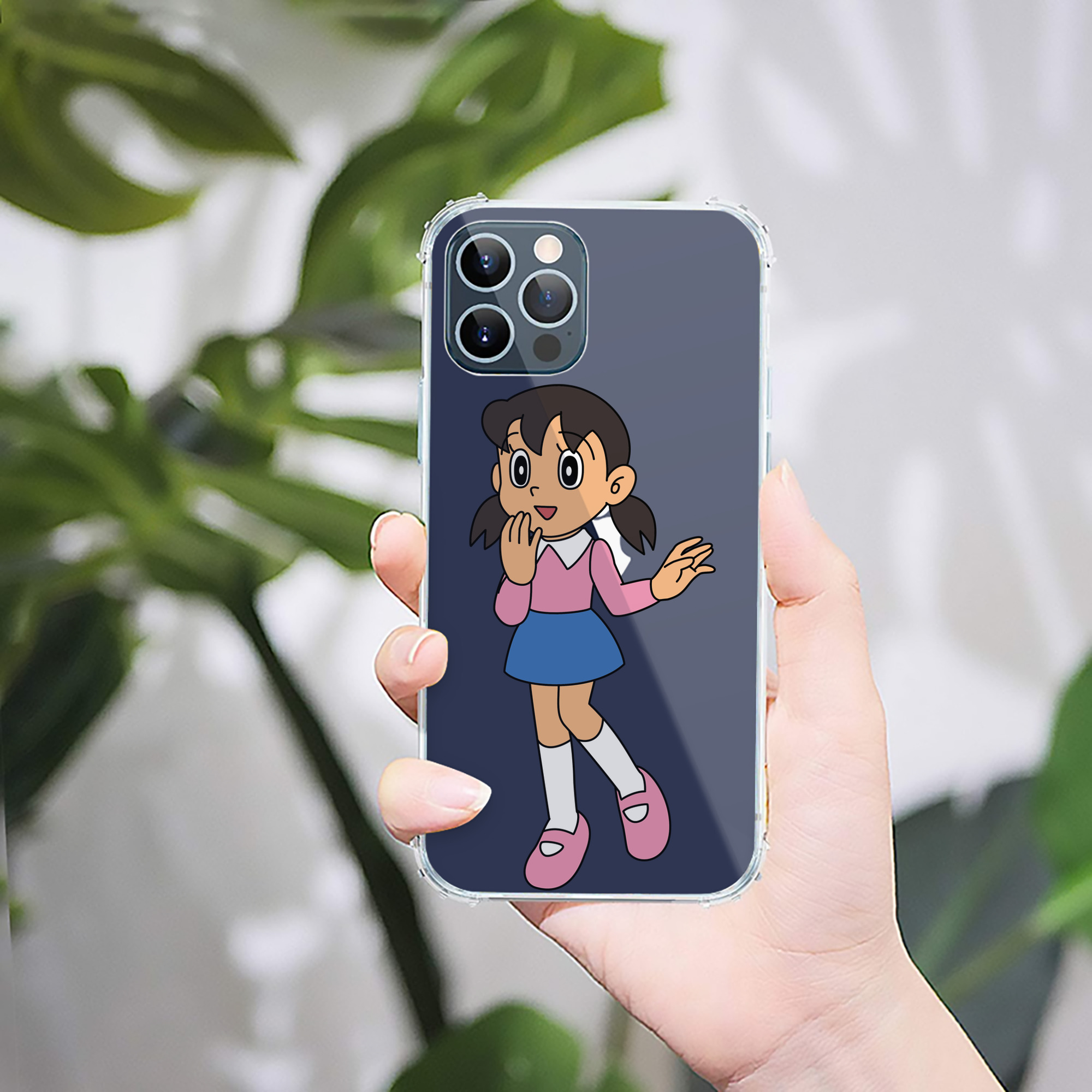（画像用） ドラえもん みなもと しずか Doraemon Shizuka Minamoto 【iPhone 12シリーズ対応】透明スマホケース（クリアソフトケース）